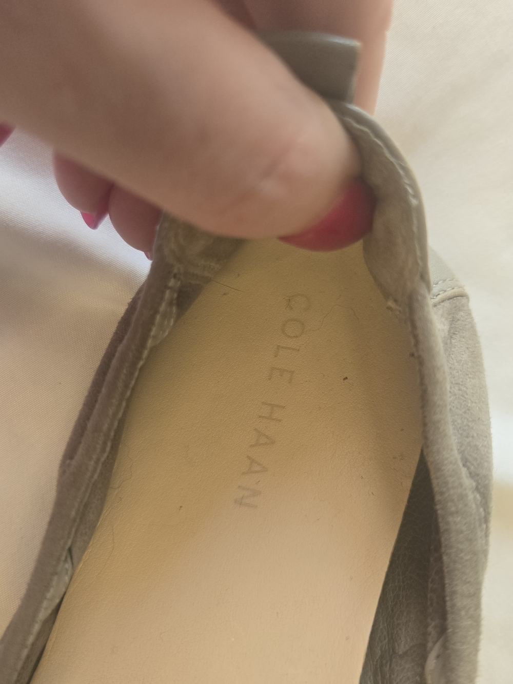 3 For $15 Cole Haan Gray Suede And Leather Ballet Flats 6.5 - Picture 2 of 5